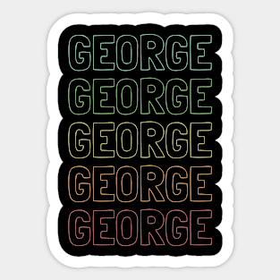 George Name Pattern Sticker